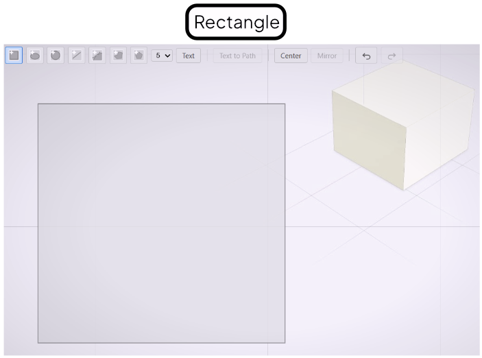 Drawing a rectangle in the Drawing Editor