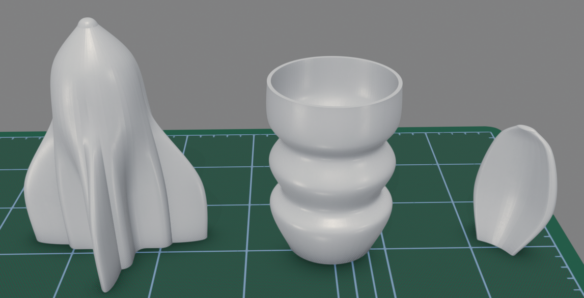 Three lofted shapes