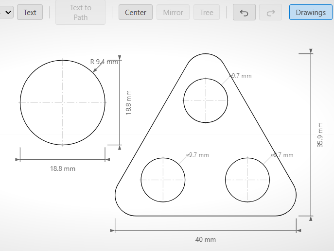 The Drawing Editor in B&W mode